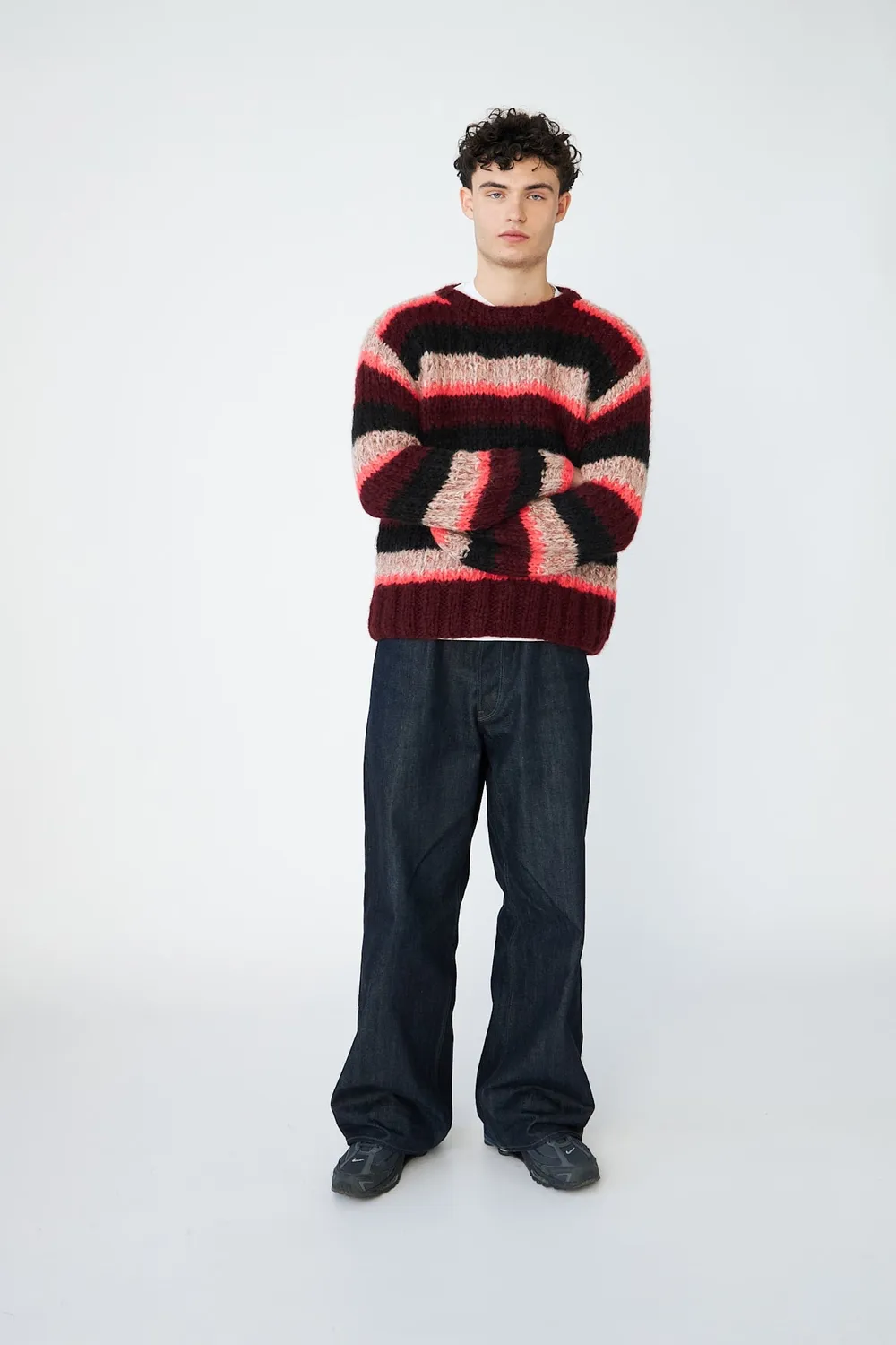 DAWNXDARE Savannah pullover 939 burgundy stribet