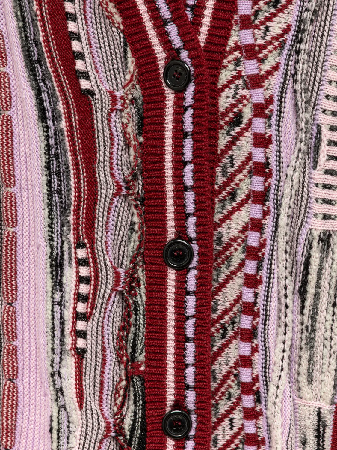 Laneus jacquard cardigan fico merino