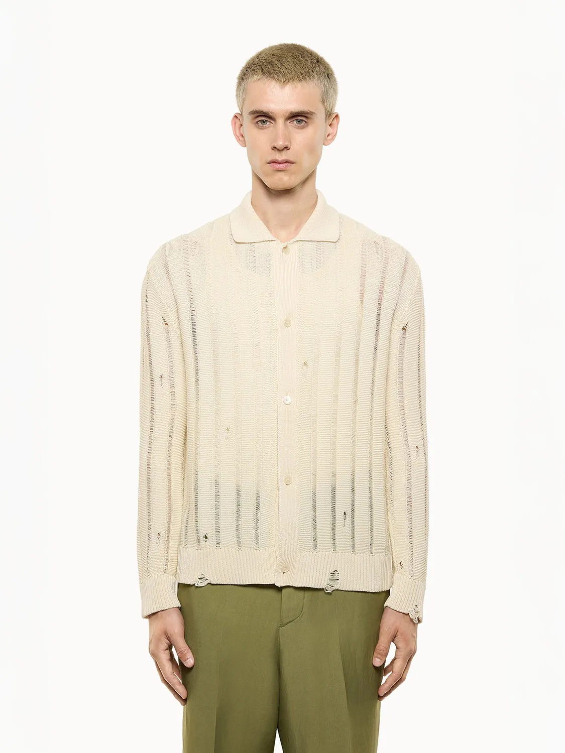 Laneus polo strik økologisk bomuld beige