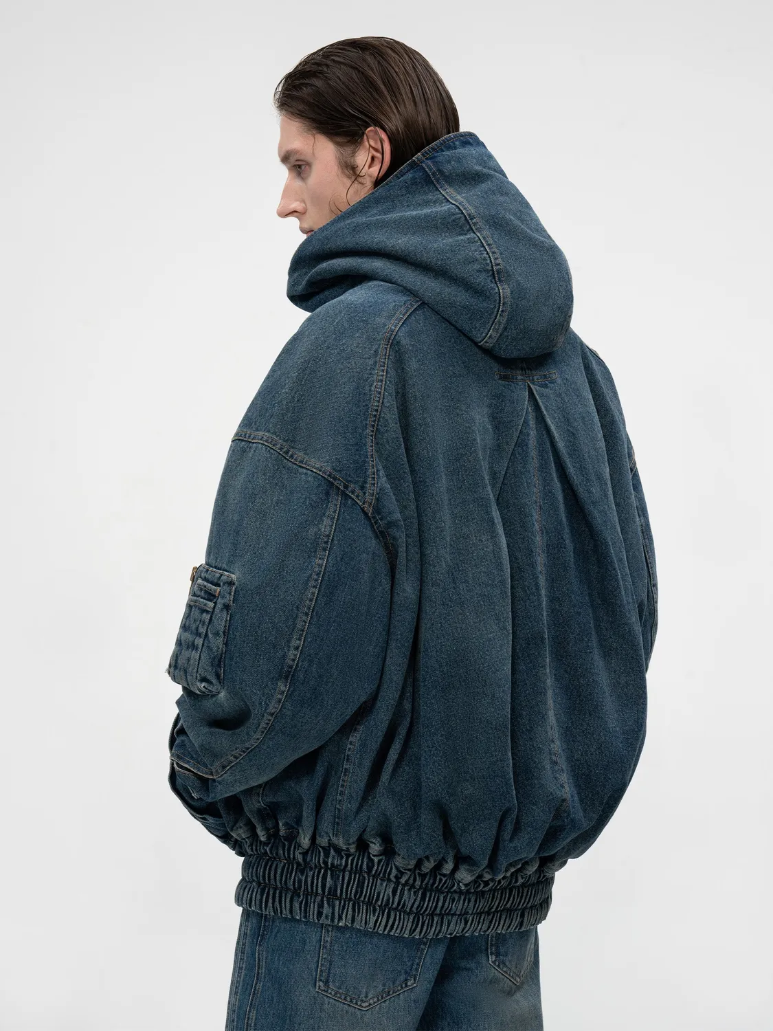 Feng Chen Wang Oversized bomberjakke med hætte