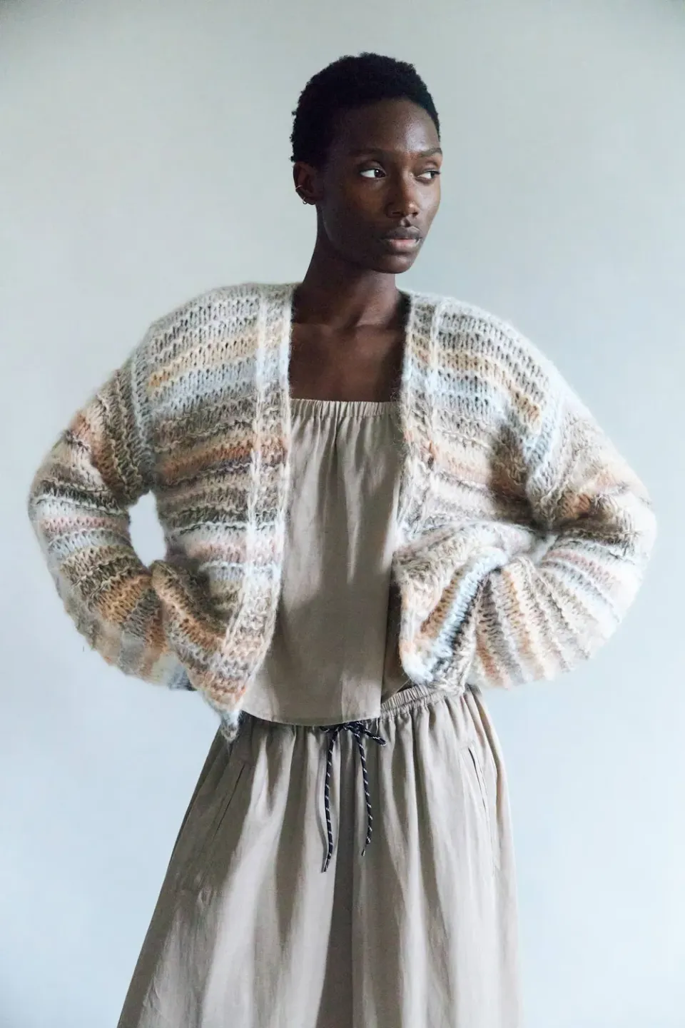 DAWNXDARE GINA 121-262 cardigan peat mohair