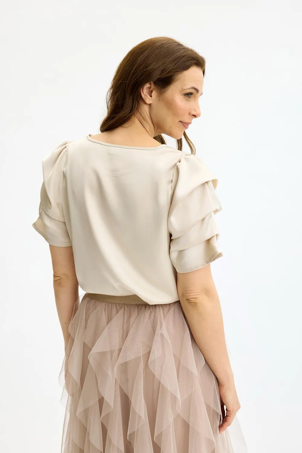 IN FRONT Alexandra bluse med print