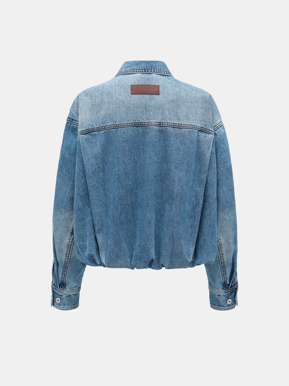 Feng Chen Wang Deconstructed denimjakke blå