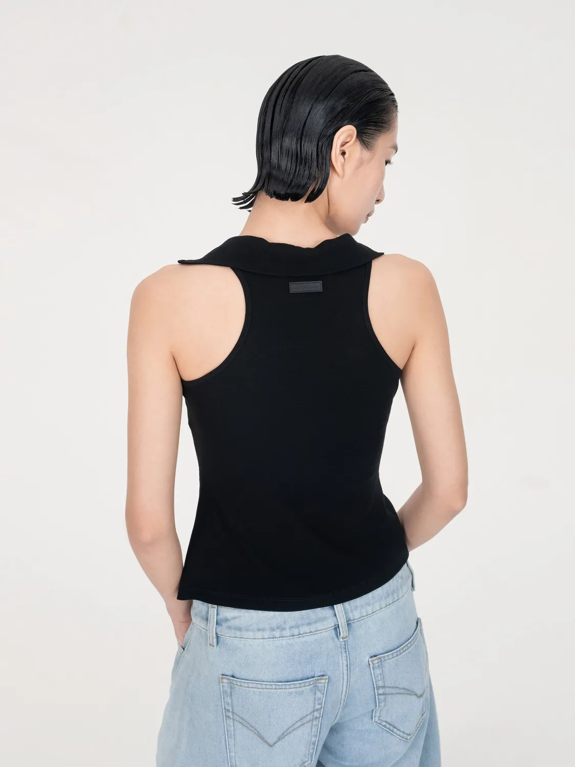 Feng Chen Wang Pleated Polo top S-M-L plisseret
