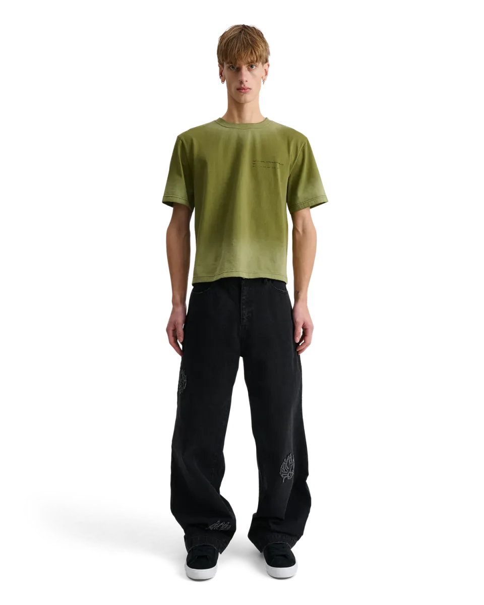 Alis Torey Cropped T-shirt Print t-shirt oliven bomuld