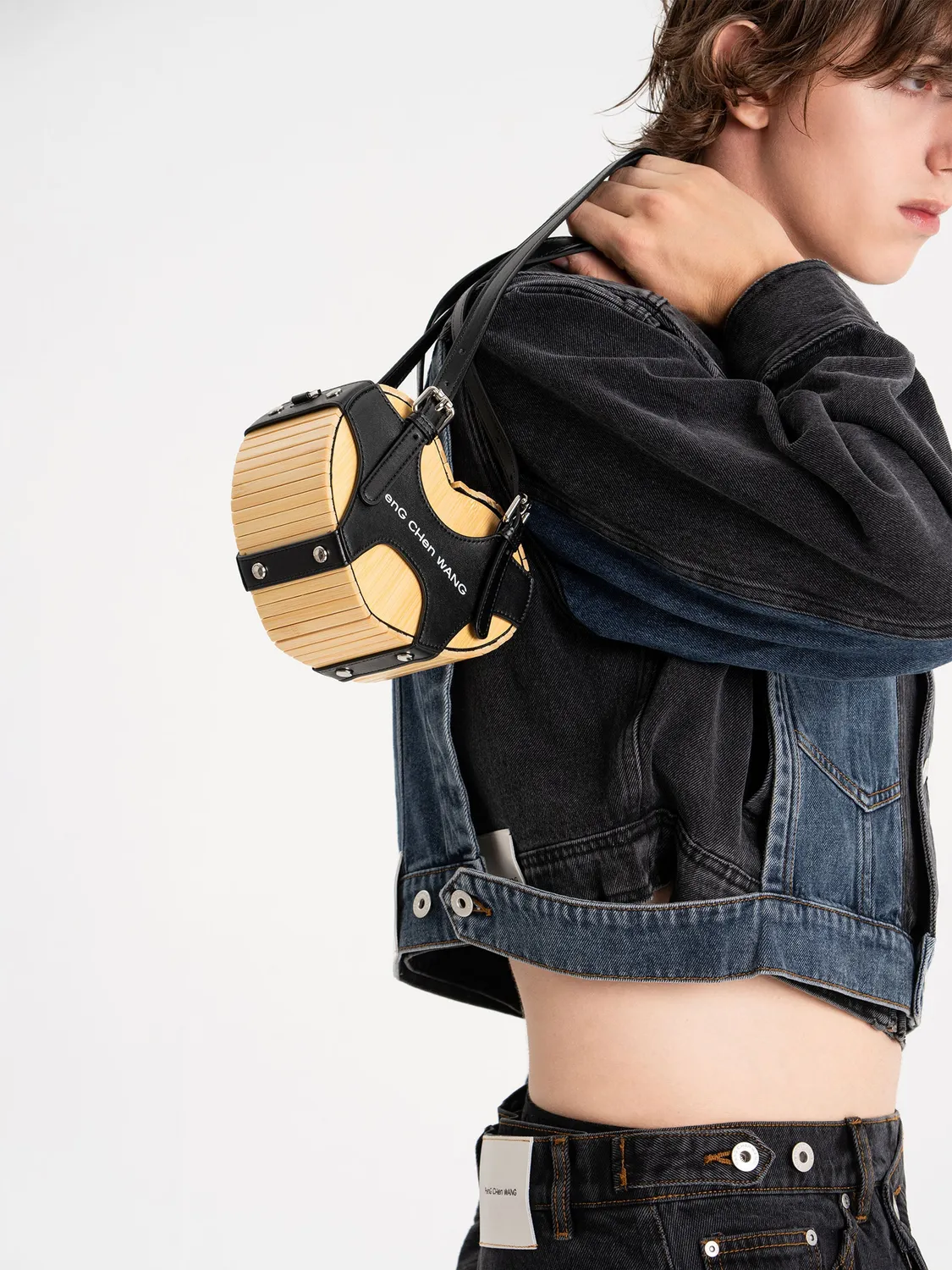Feng Chen Wang Bamboo Heart Taske sort hjerte