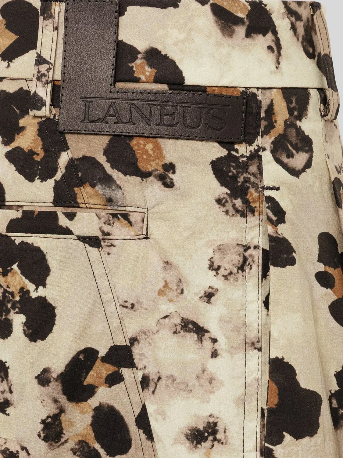Laneus Animal Print Trousers bukser multicolour bomuld