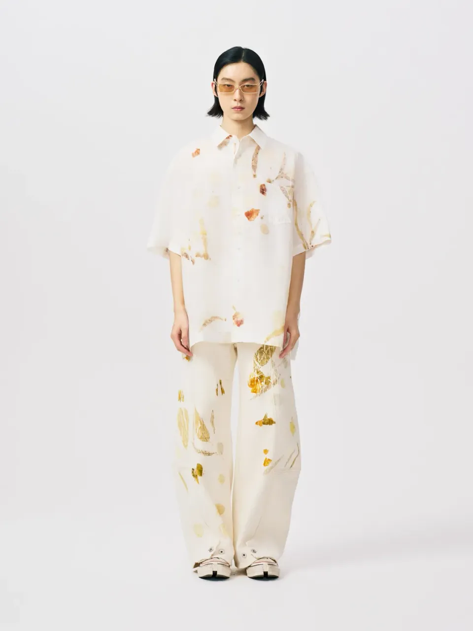 Feng Chen Wang Silk Natural Plant Dye skjorte silke løs