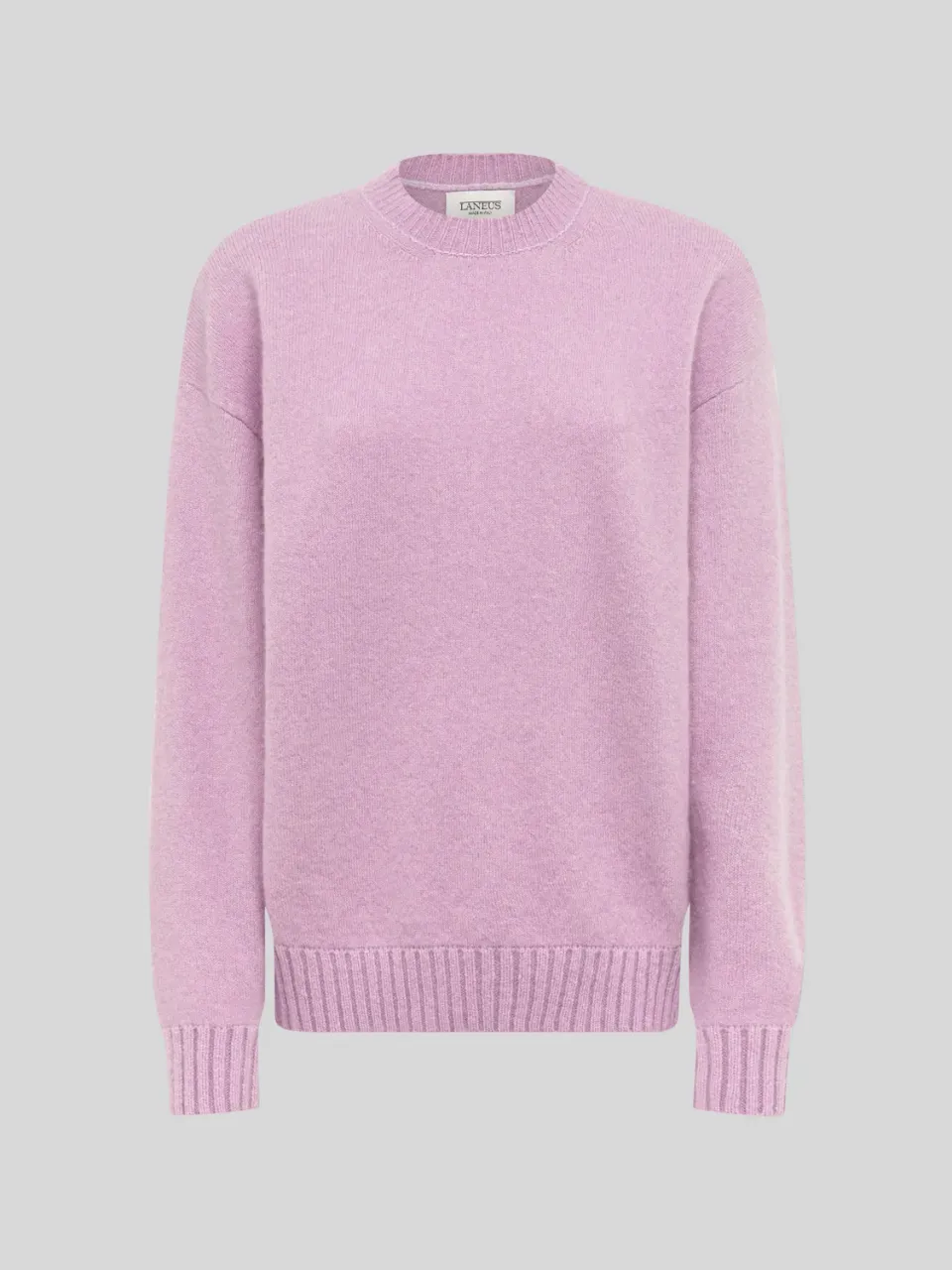 Laneus Cashmere and Silk Crewneck strik rosa dame