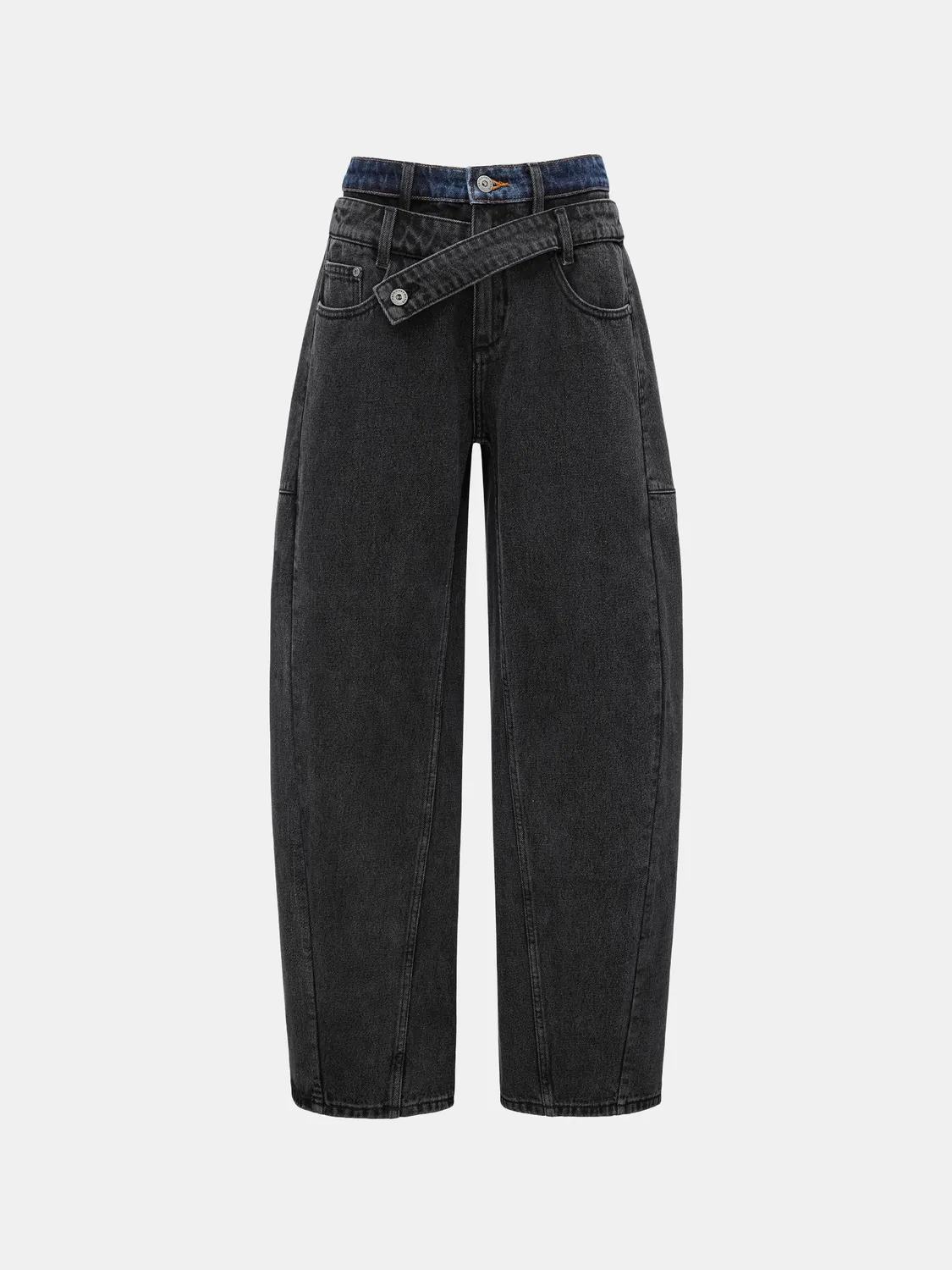 Feng Chen Wang jeans double waistband sort