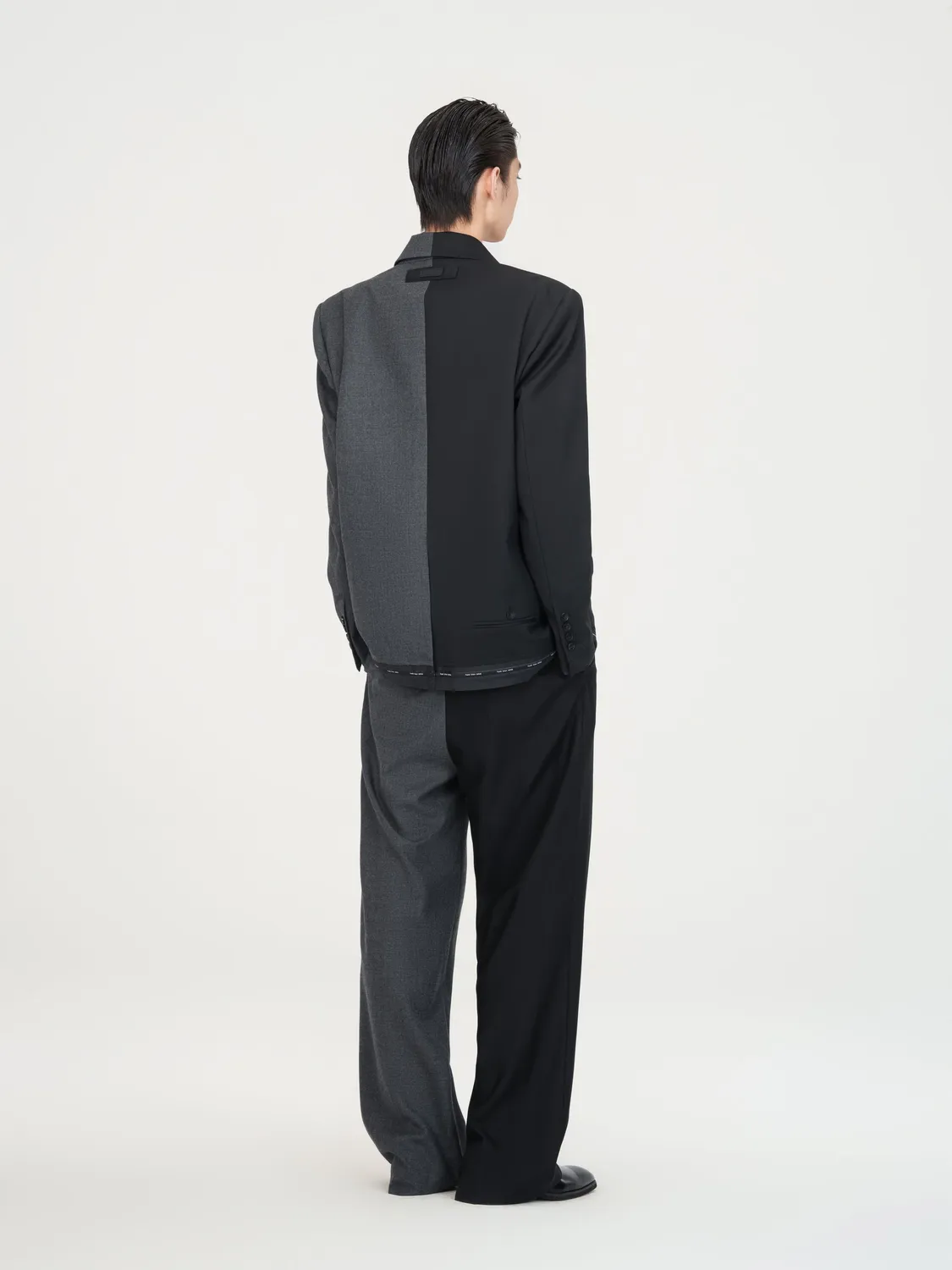 Feng Chen Wang Black and Grey Two-Tone bukser sort-grå