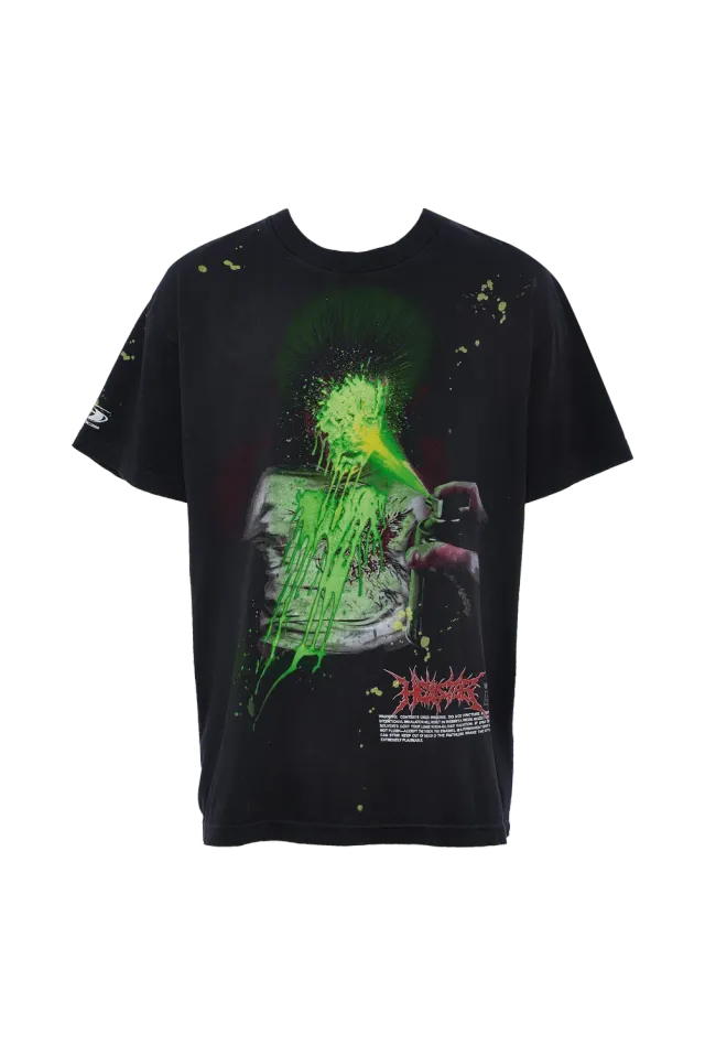 Hellstar Slime Out t-shirt sort stort rygtryk