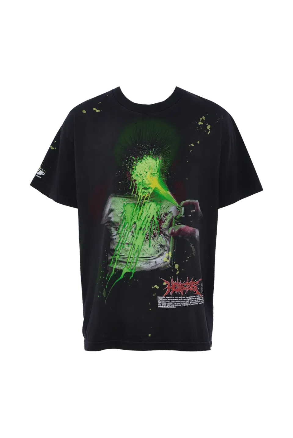Hellstar Slime Out t-shirt sort stort rygtryk