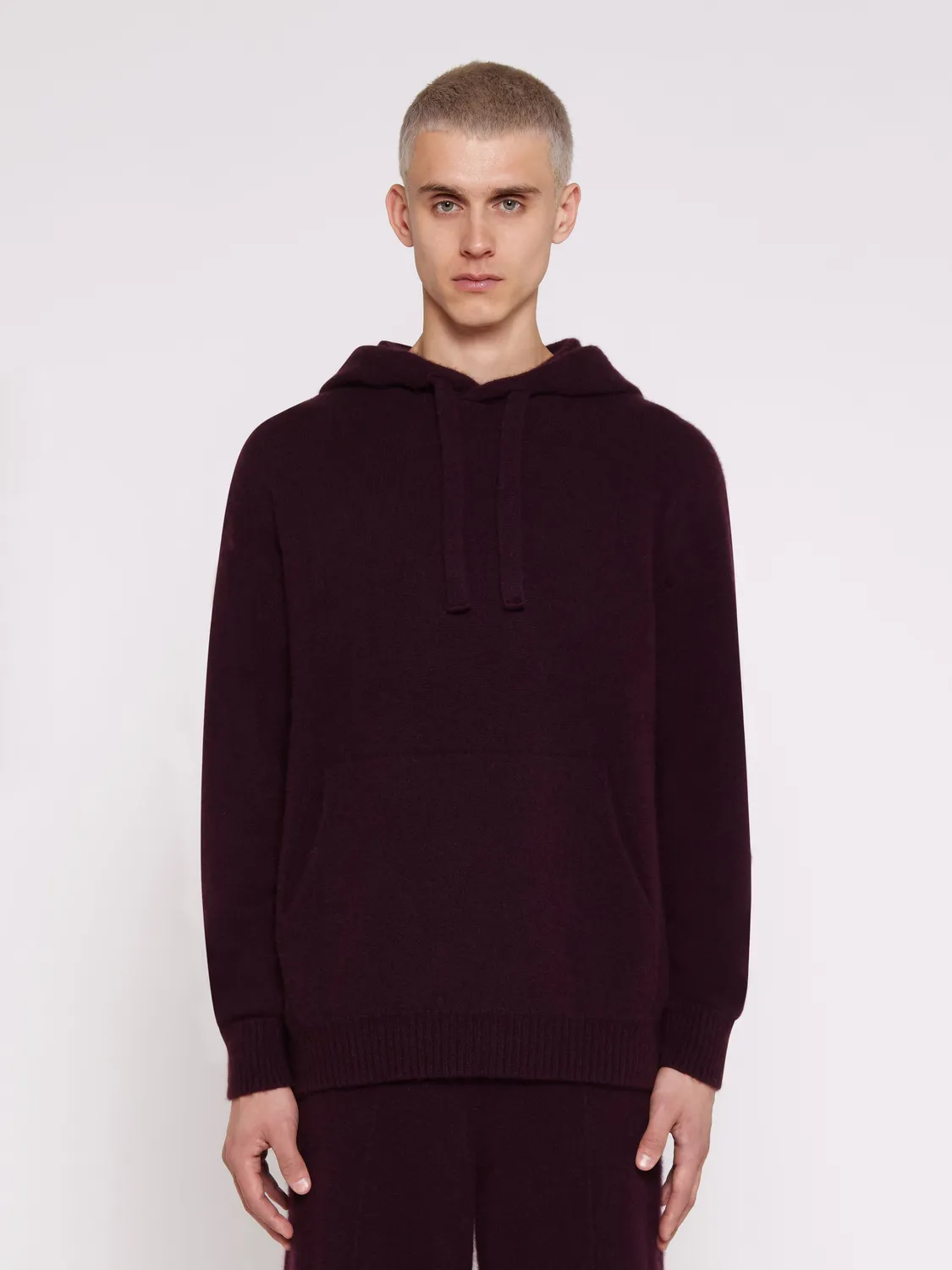 Laneus Cashmere Silk Hoodie hættetrøje fico let
