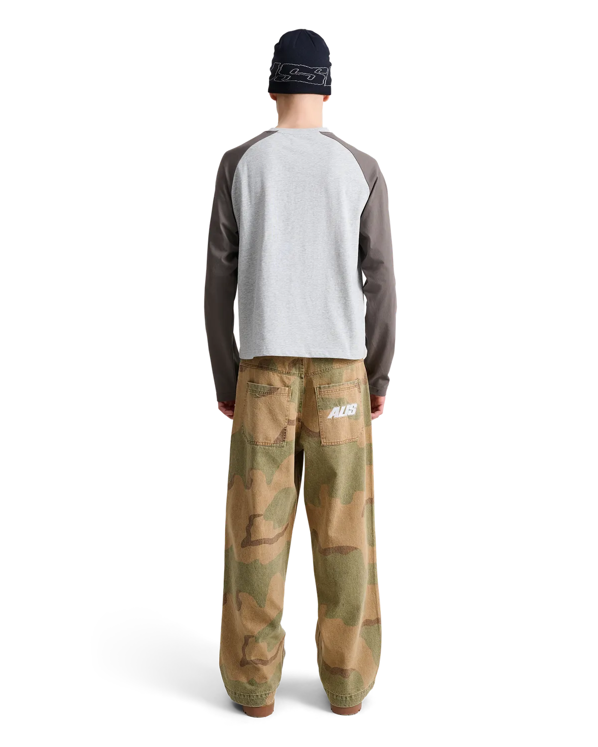 Alis Bam jeans wide fit camouflage bomuld
