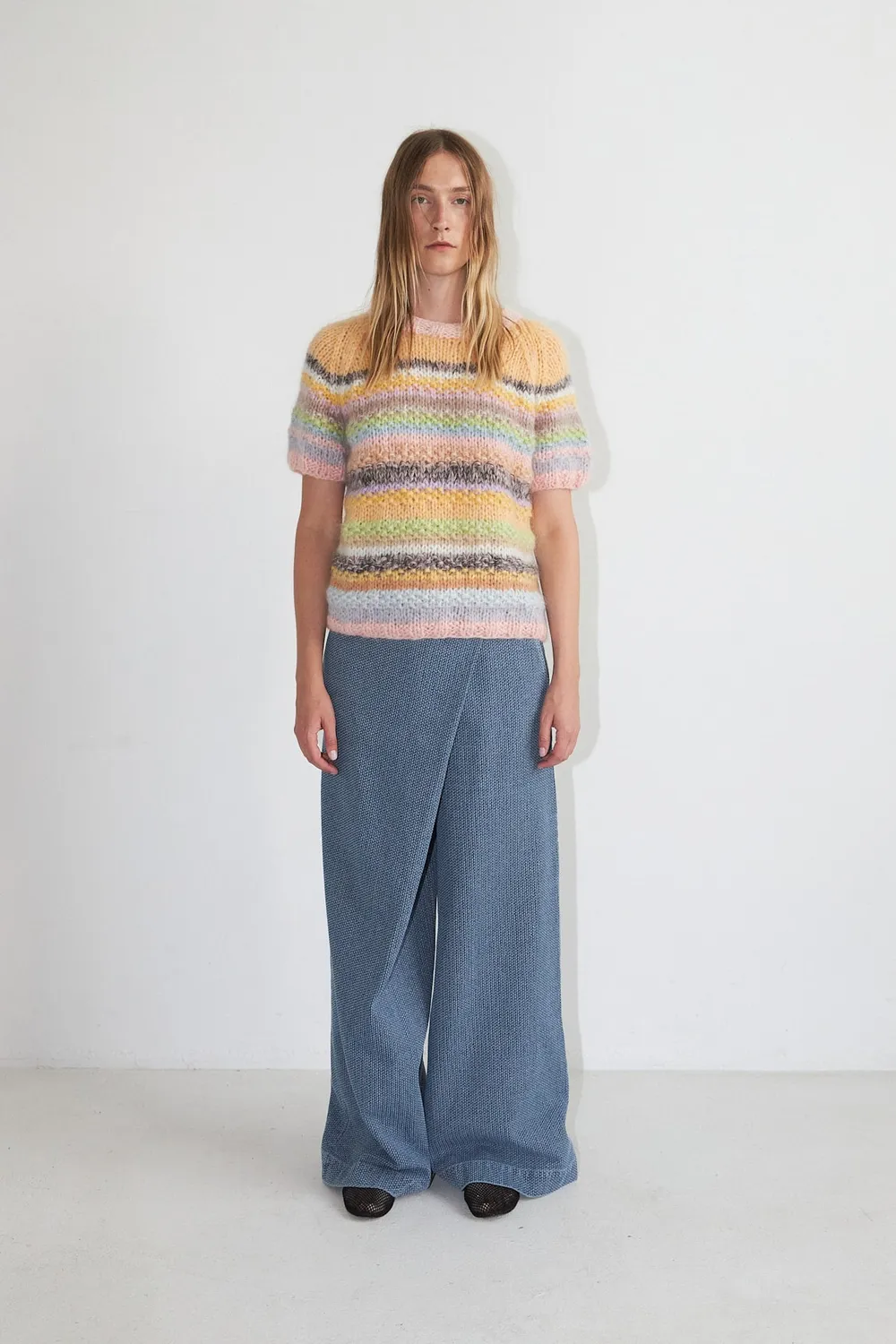 DAWNXDARE Estelle Multi 970 Pastel Multi strikbluse stribet