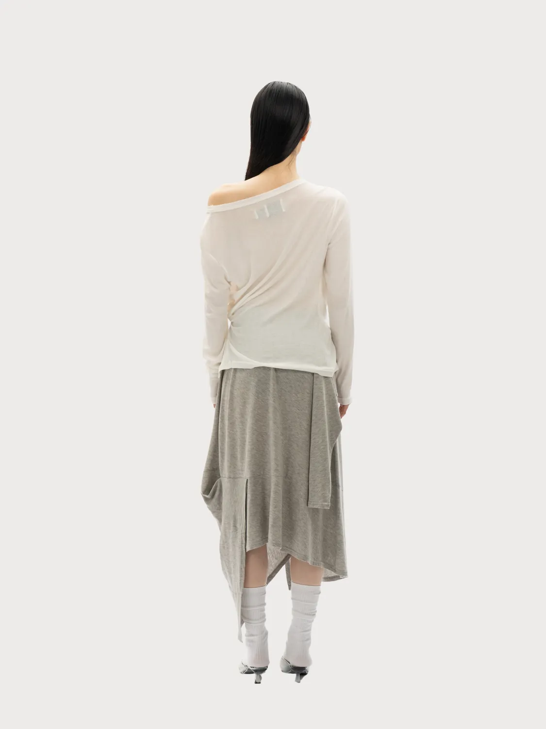 Feng Chen Wang Jersey Top med Knude jerseytop knude