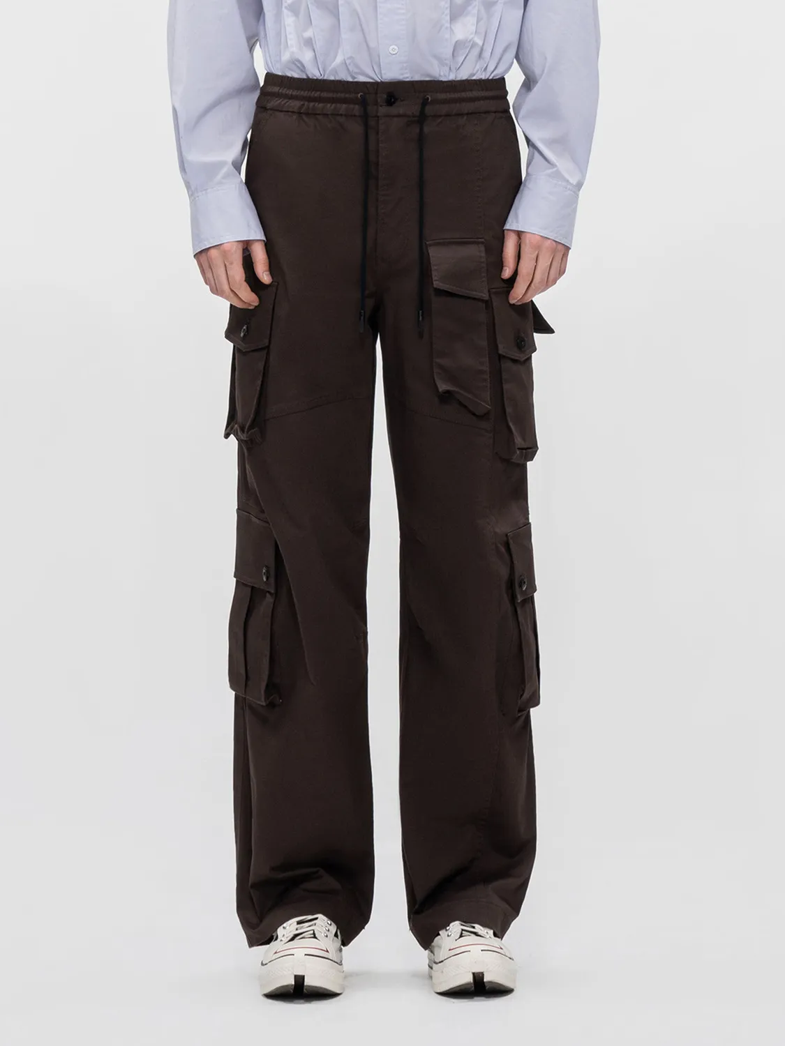 Feng Chen Wang cargo bukser herre elastik relaxed