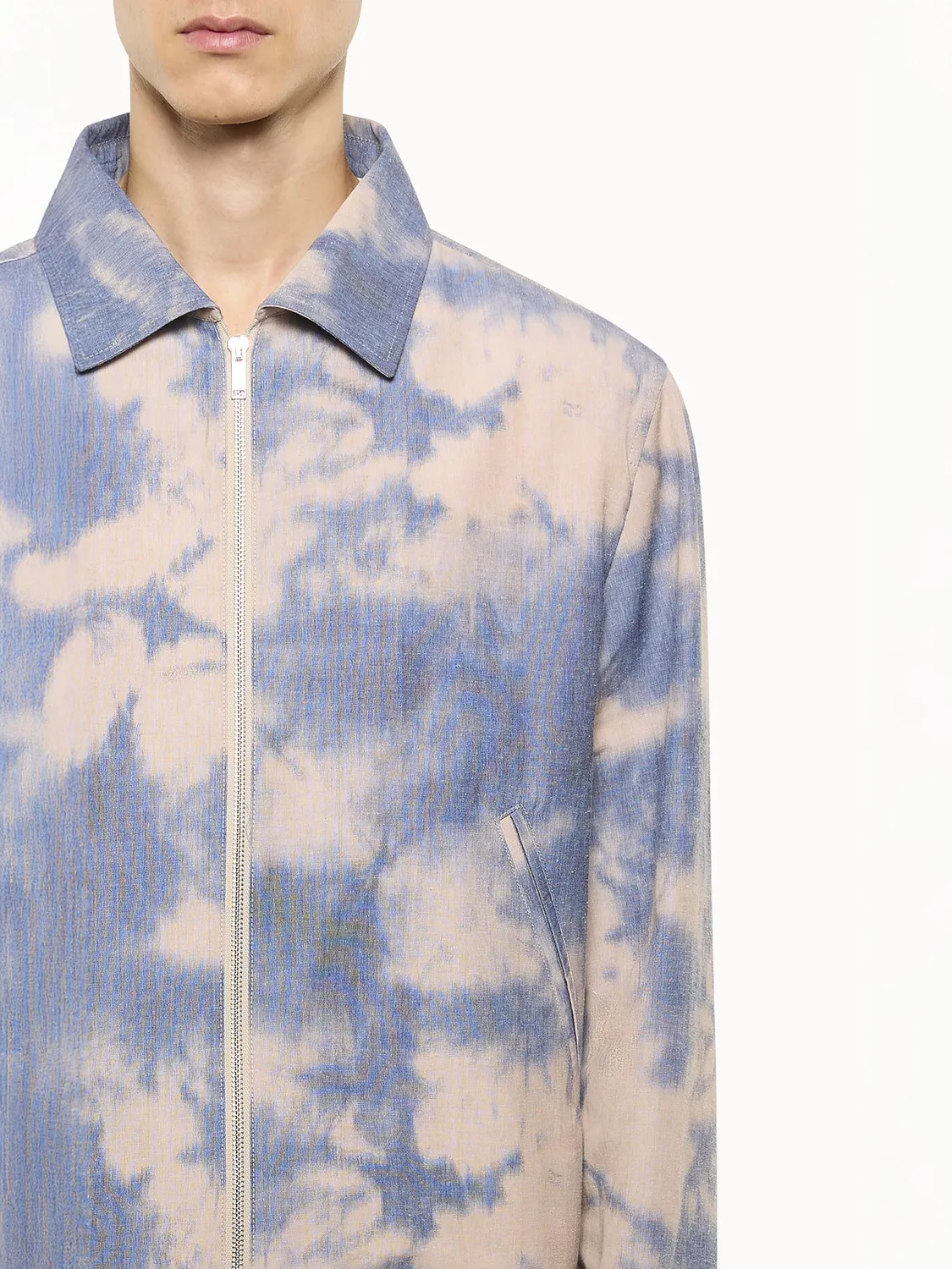 Laneus Tie Dye Zip-Up jakke blå/blå bomuld