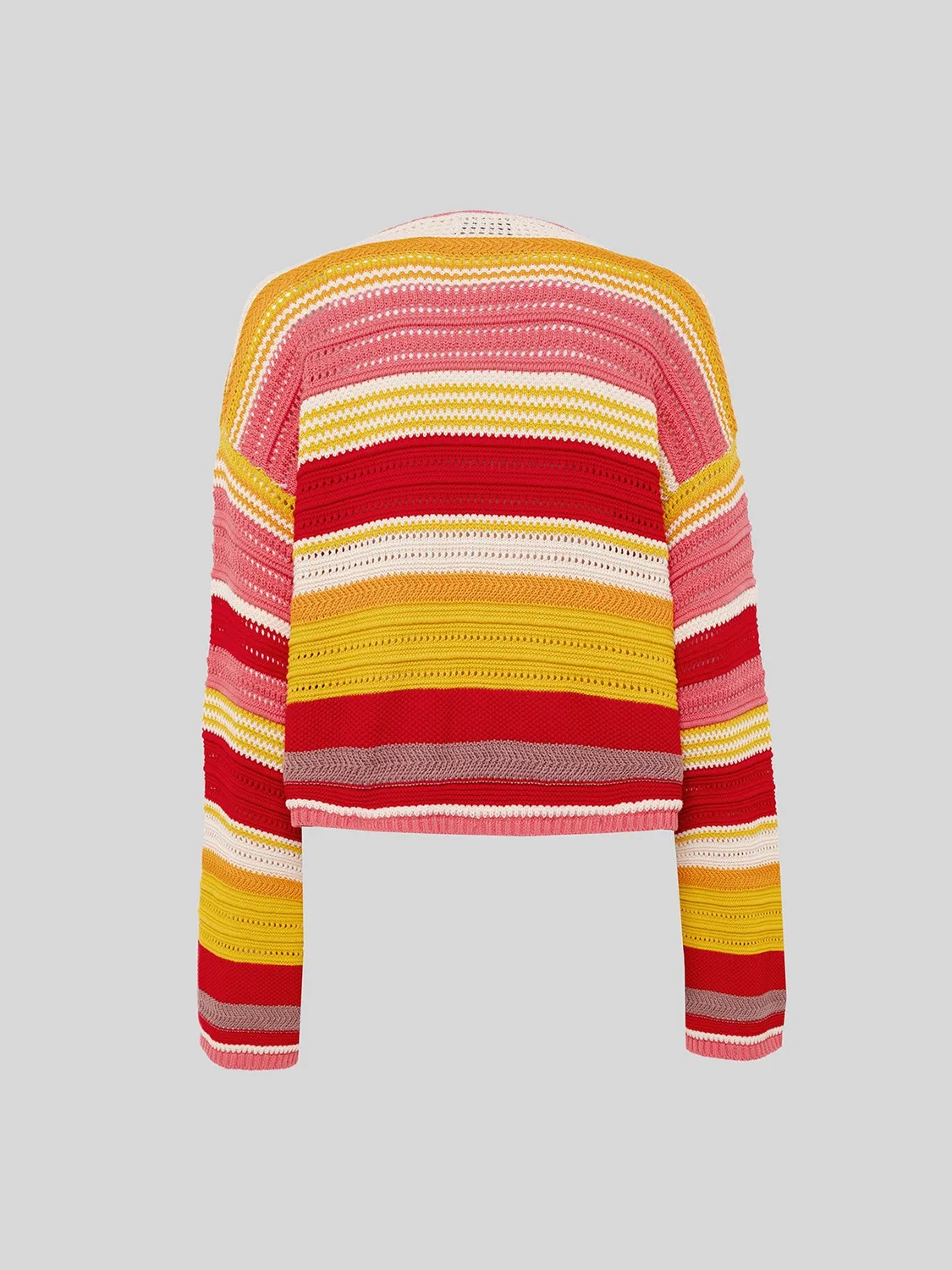 Laneus Multicolor cardigan pink bomuld