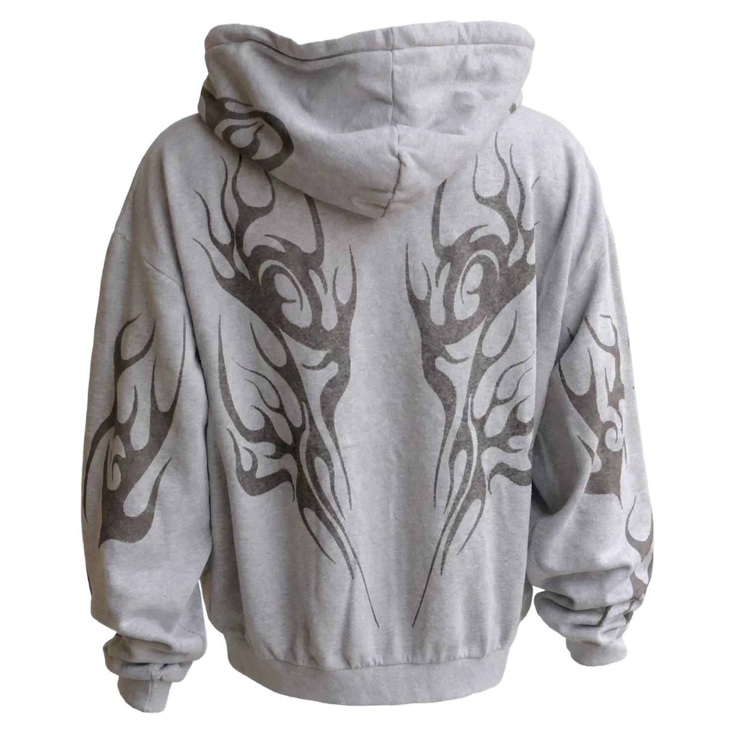 Hellstar Tribal Flame Zip-up grå fleece