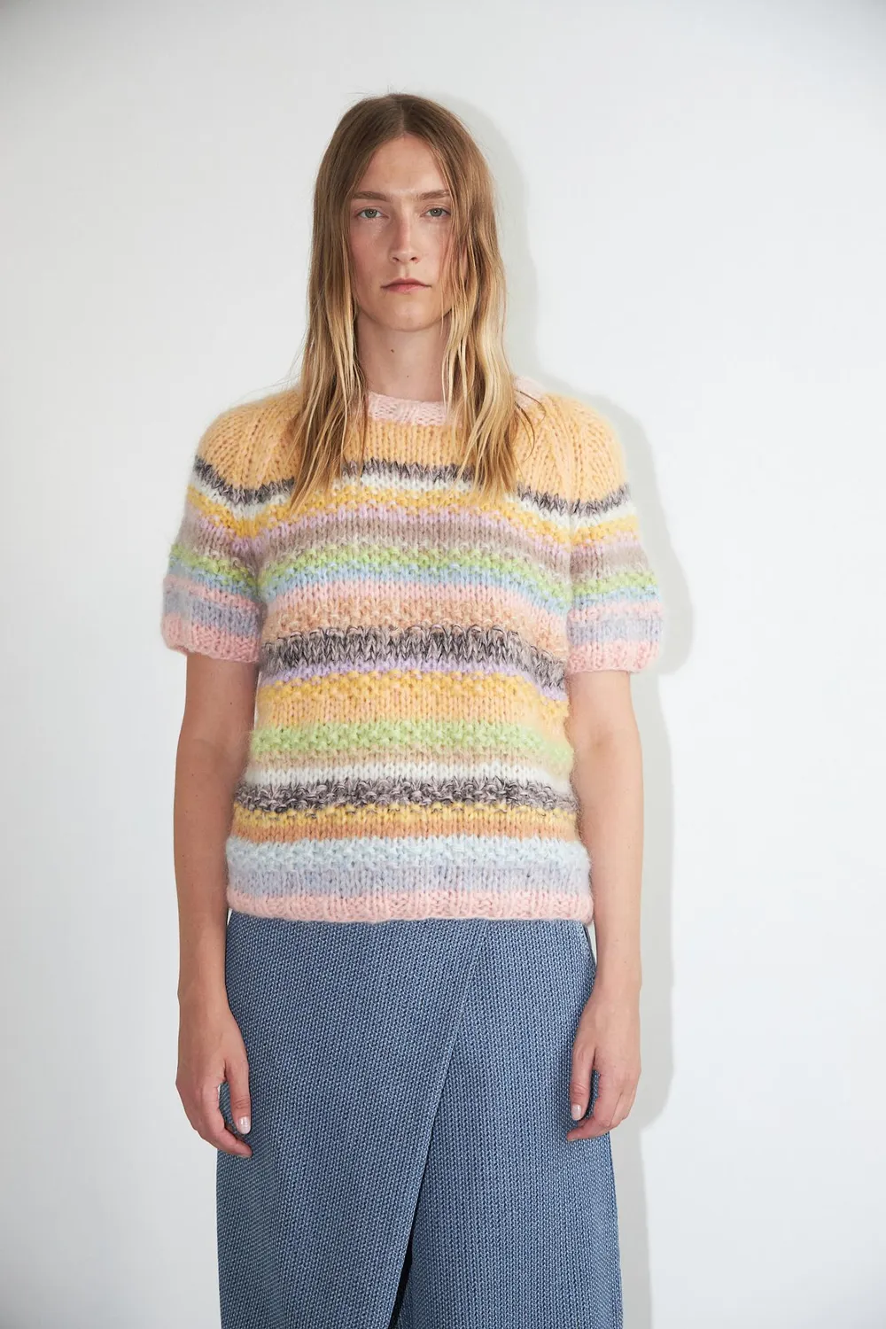 DAWNXDARE Estelle Multi 970 Pastel Multi strikbluse stribet