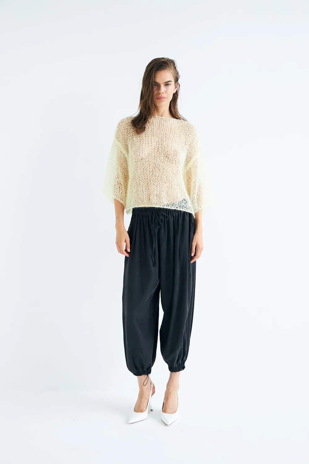 DAWNXDARE Lily pullover gul mohair cropped