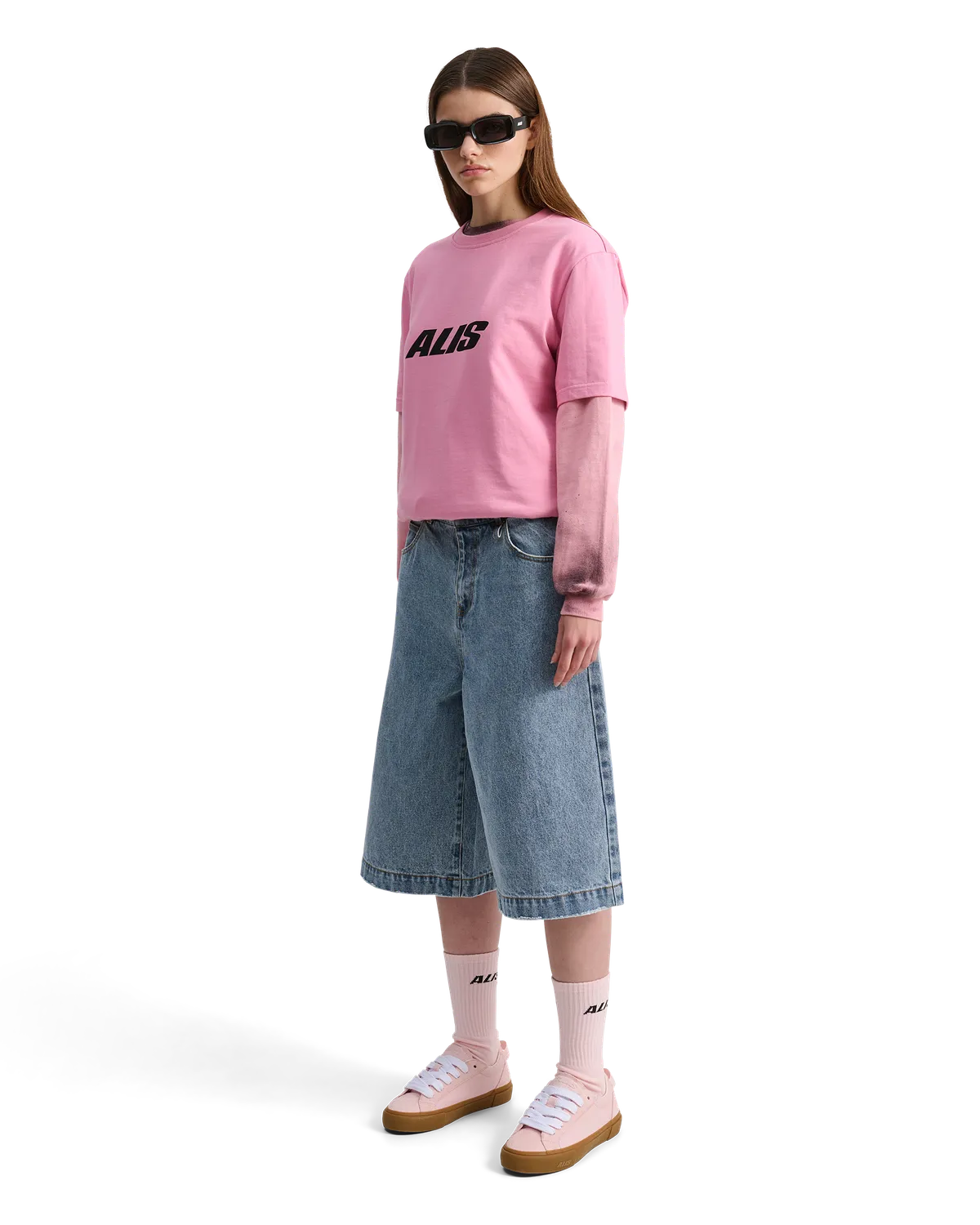 Alis Birdy Essential sokker sea pink bomuld