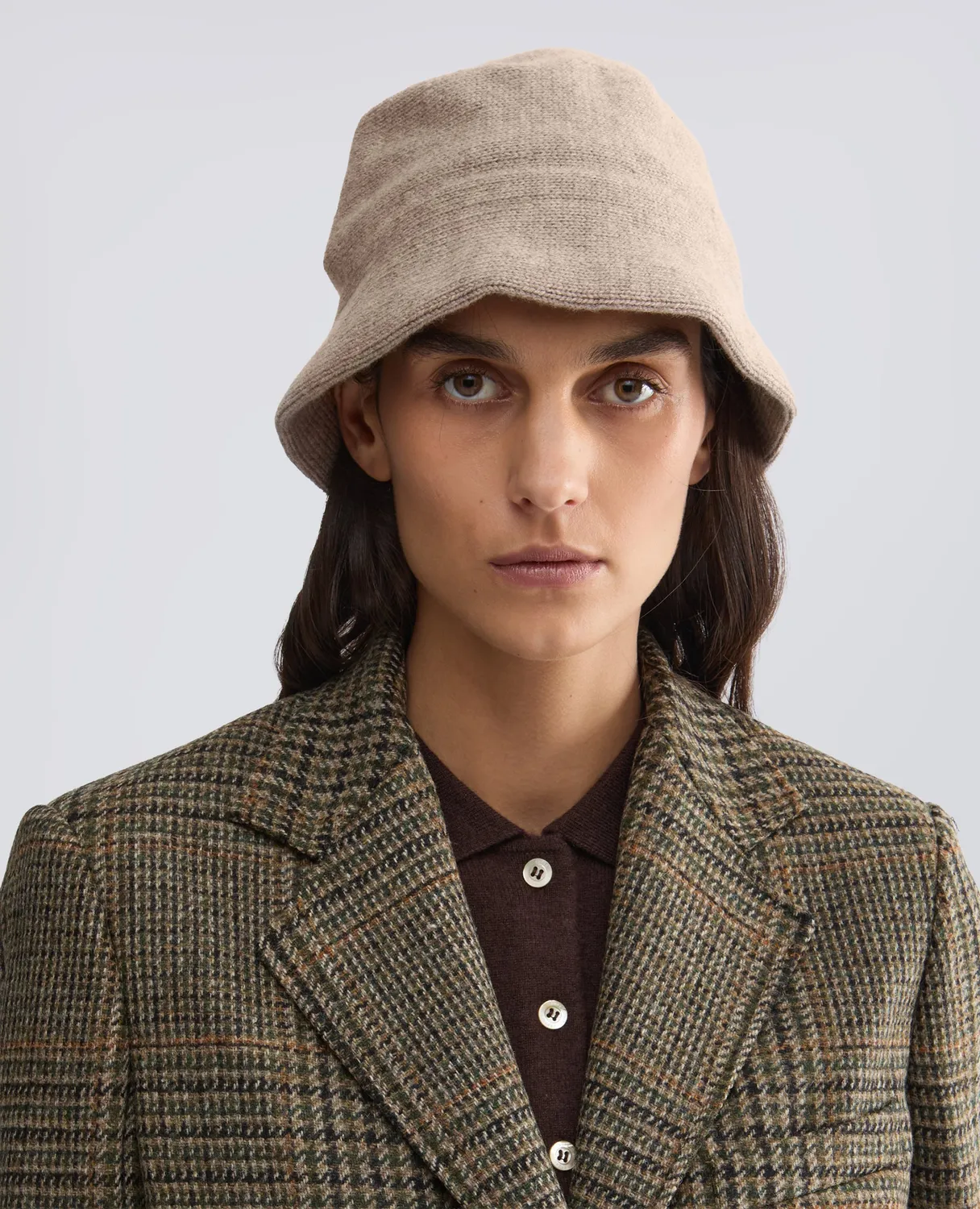 Aspesi bøllehat duvegrå uld cashmere
