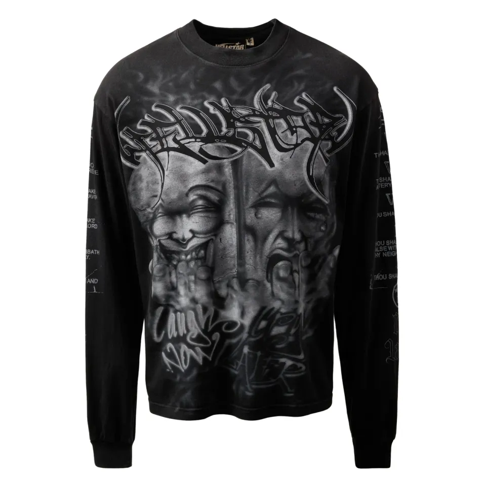 Hellstar Commandments longsleeve sort bomuld