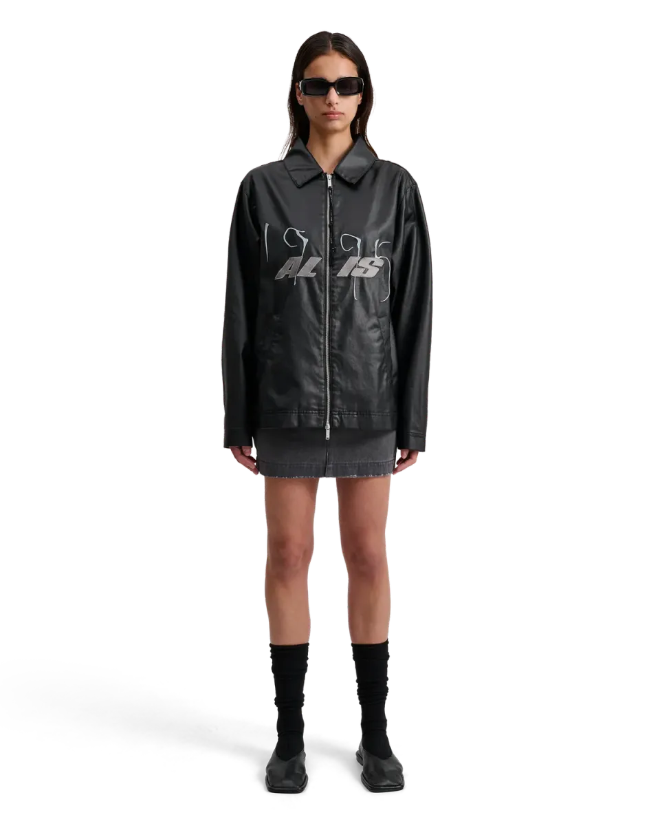 Alis Viren Worker jakke glossy black coated