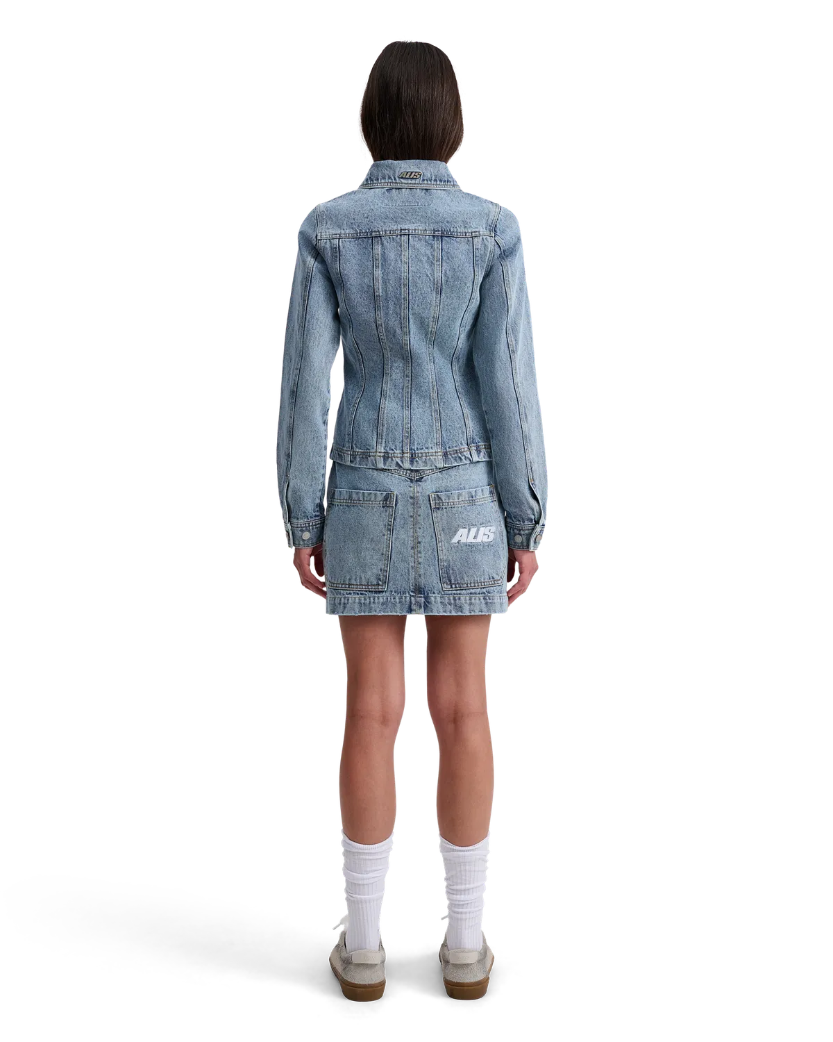 Alis Ash denimnederdel washed light blue
