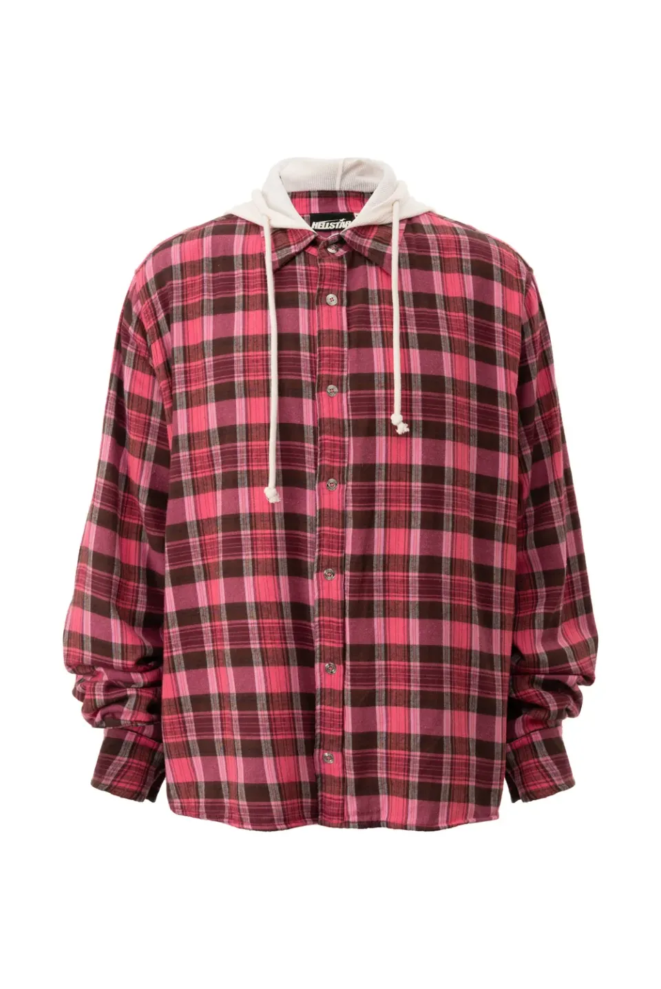 Hellstar Plaid HSSS26BU01 skjorte med hætte multi