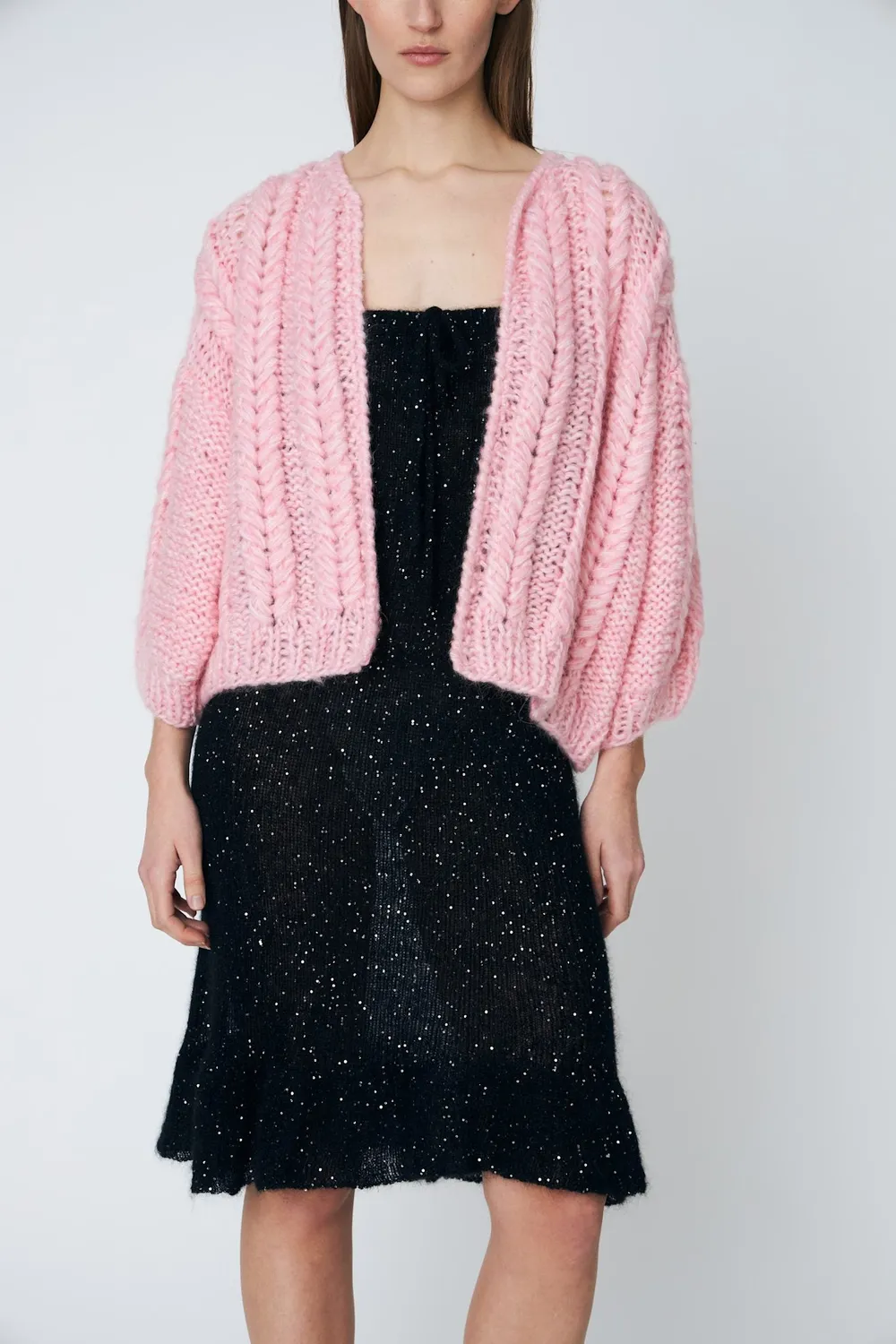 DAWNXDARE Annie cardigan 219 super pink mohair
