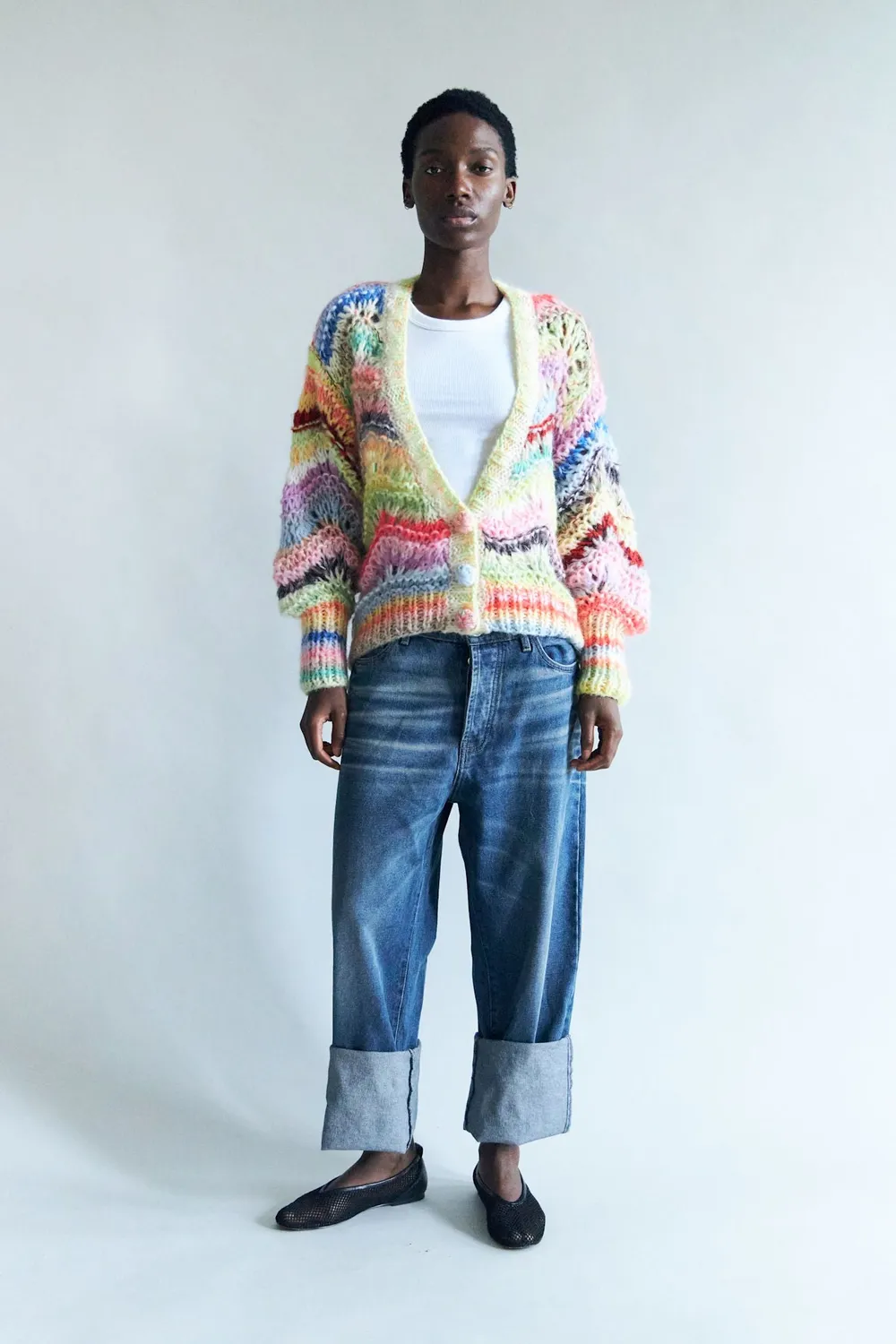 DAWNXDARE Esmeralda DS strikcardigan 900 multi mohair