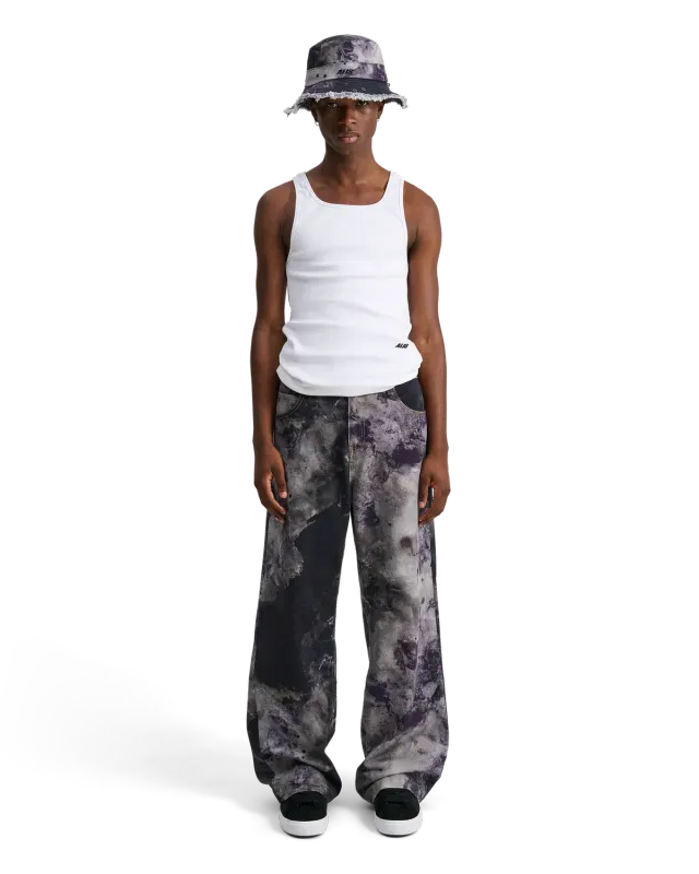 Alis Josh tanktop Solid White ribbet