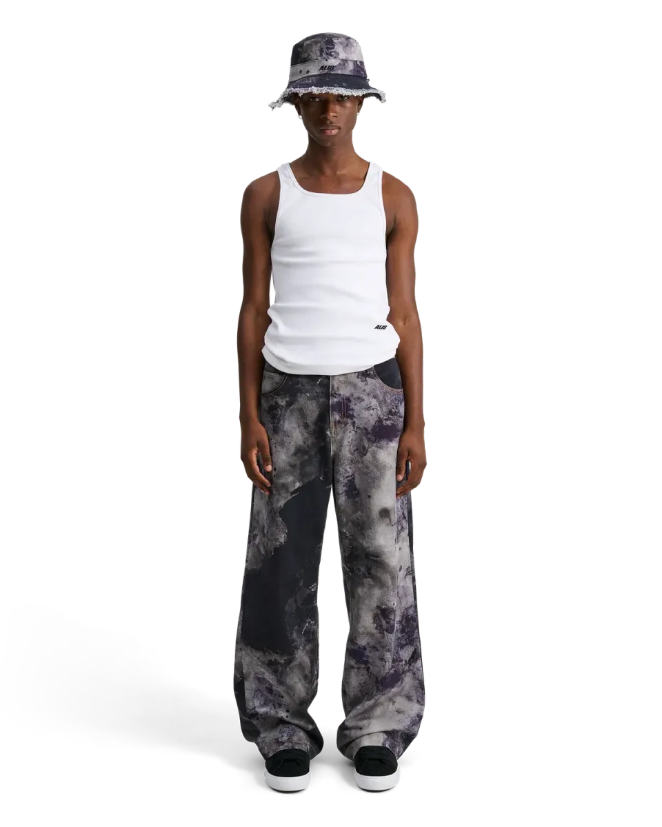 Alis Josh tanktop Solid White ribbet