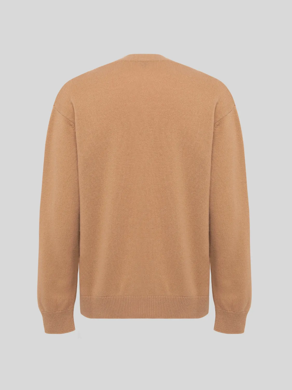 Laneus Wool and Cashmere Cardigan camel merino herre