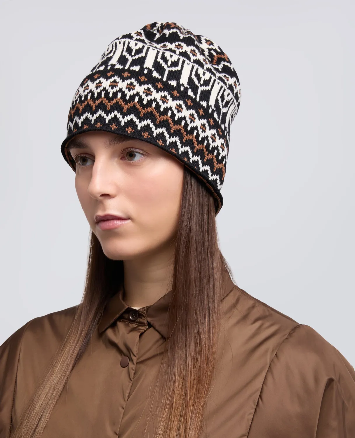 Aspesi hat sort bomuld hamp uld one size