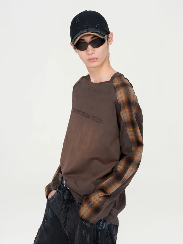 Feng Chen Wang Navy Plaid-Panel baseball kasket navy OS ternet