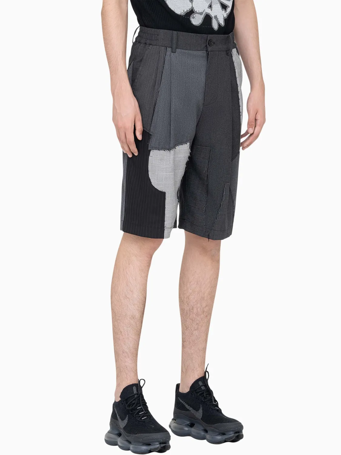 Feng Chen Wang Wool Patchwork shorts uld XS-XL
