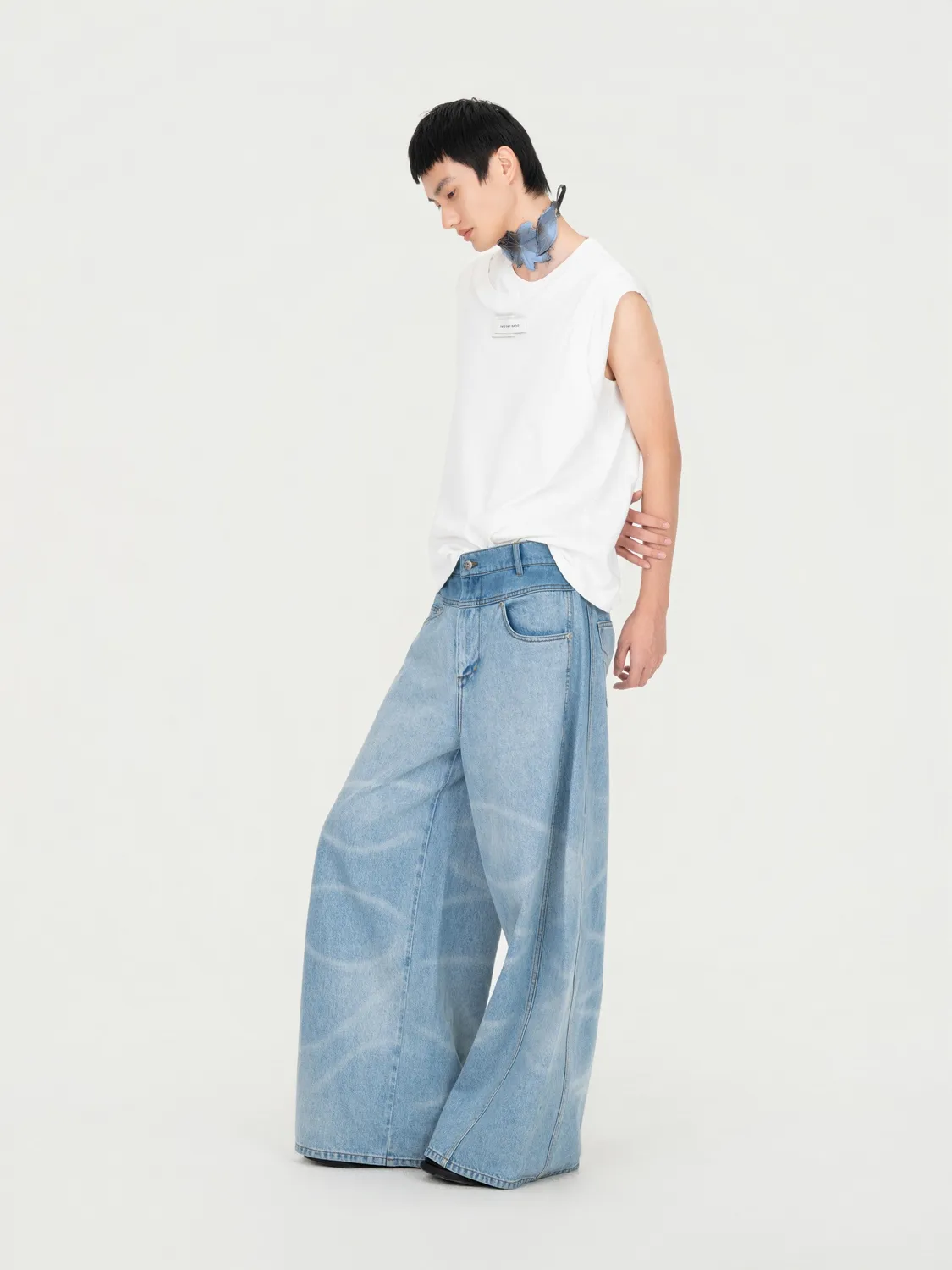 Feng Chen Wang Wide Leg Denim bukser denim vide