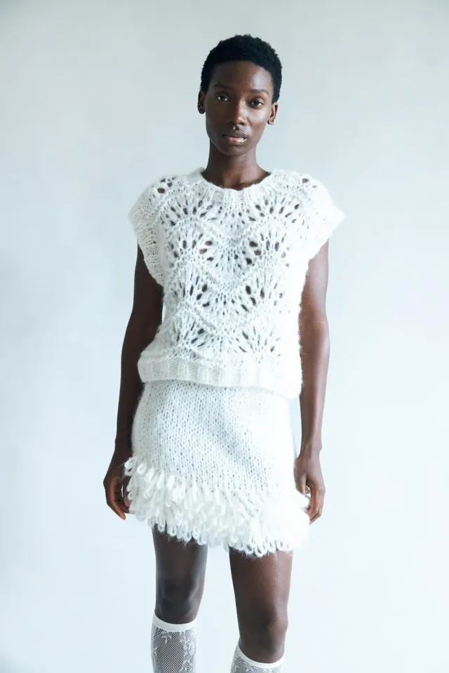 DAWNXDARE Copa strik top 102 Chalk mohair