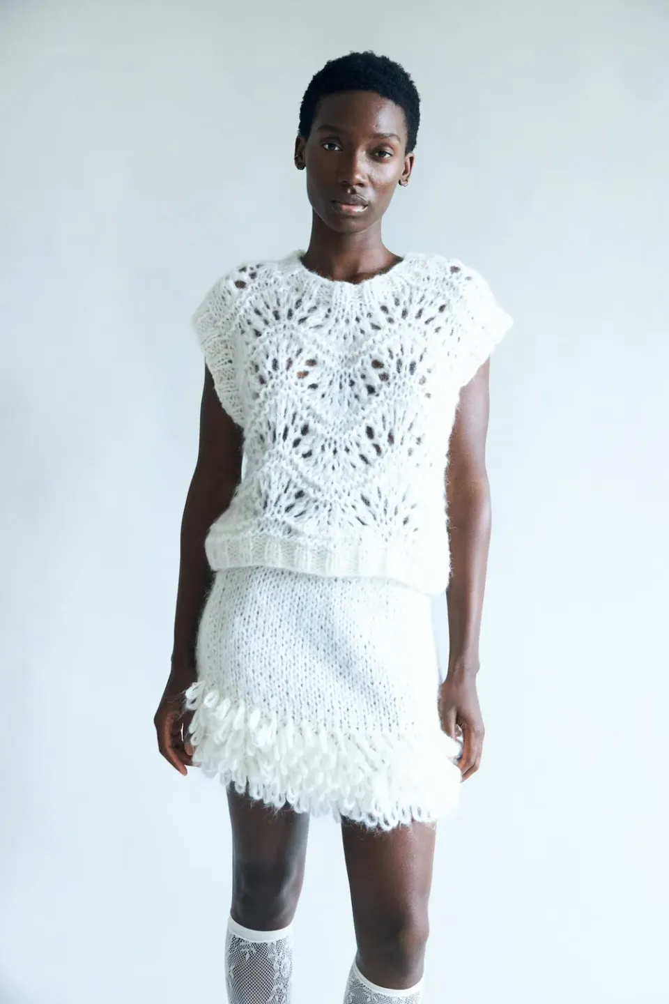 DAWNXDARE Copa strik top 102 Chalk mohair