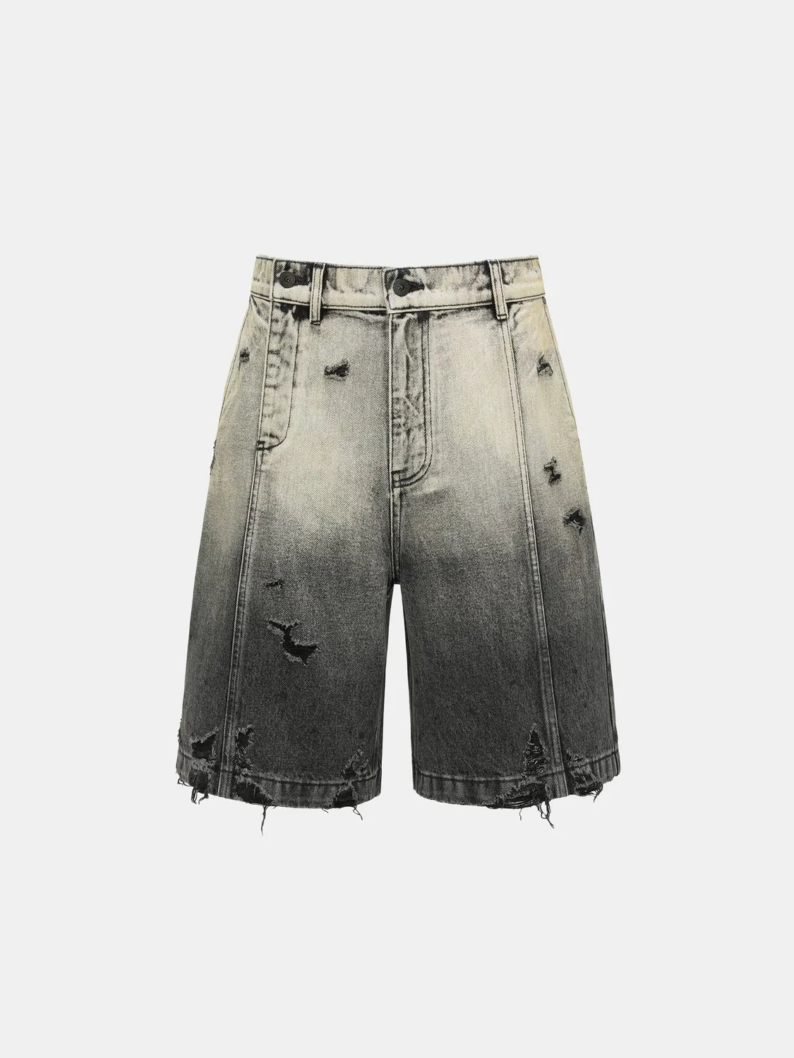 Feng Chen Wang Denim Gradient shorts unisex