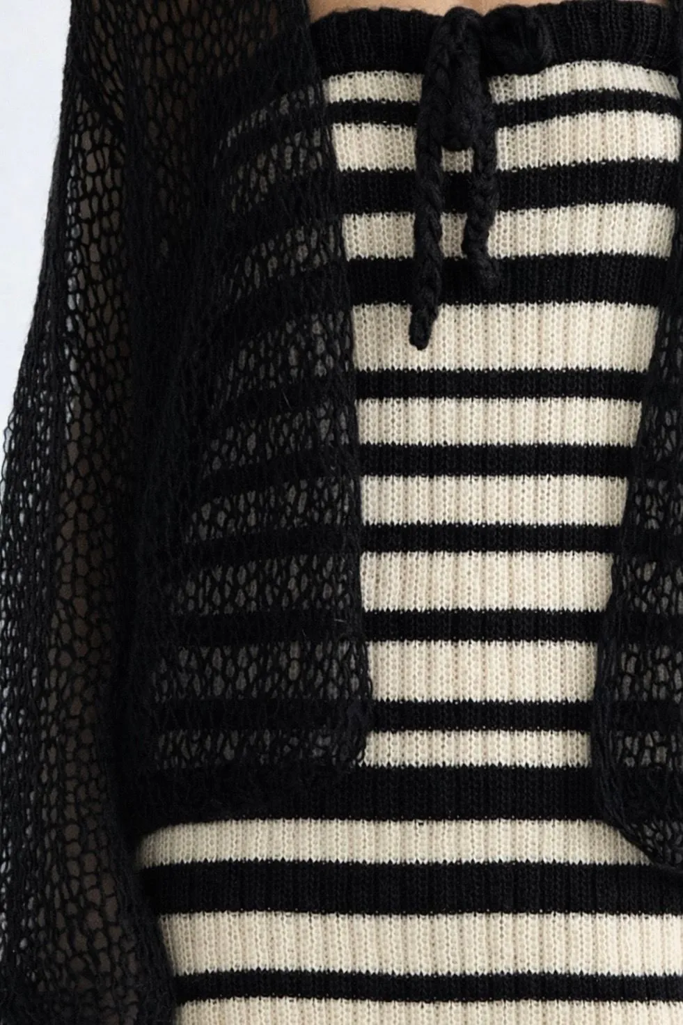 DAWNXDARE GINA-TWO 199 cardigan BLACK mohair