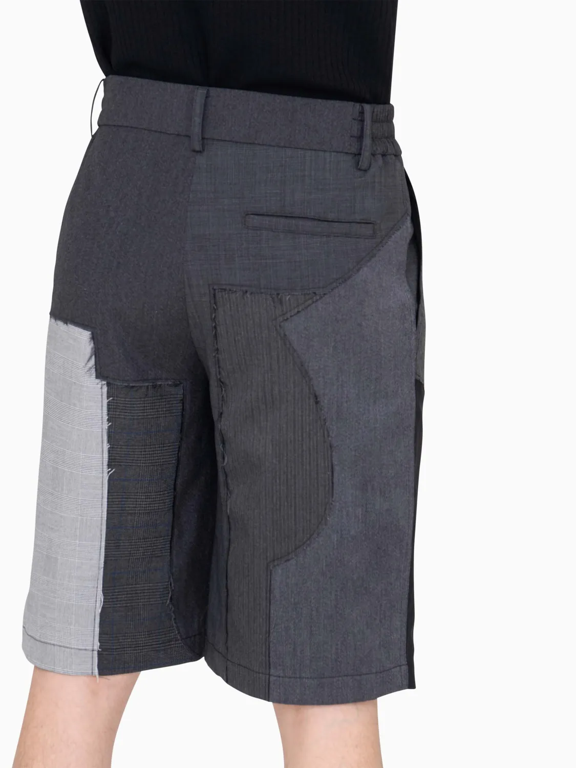 Feng Chen Wang Wool Patchwork shorts uld XS-XL