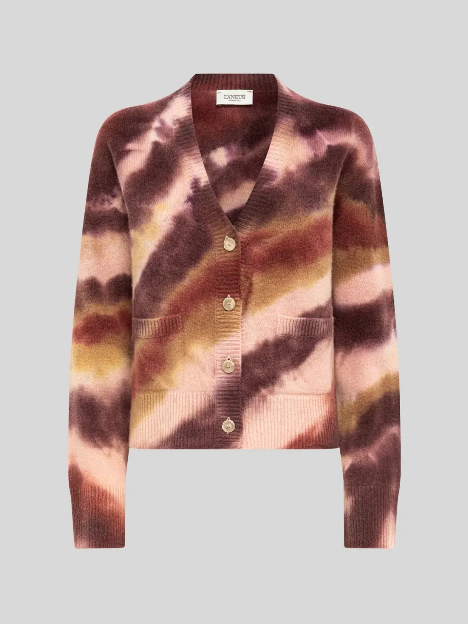 Laneus Slim Fit cardigan multicolor uld cashmere