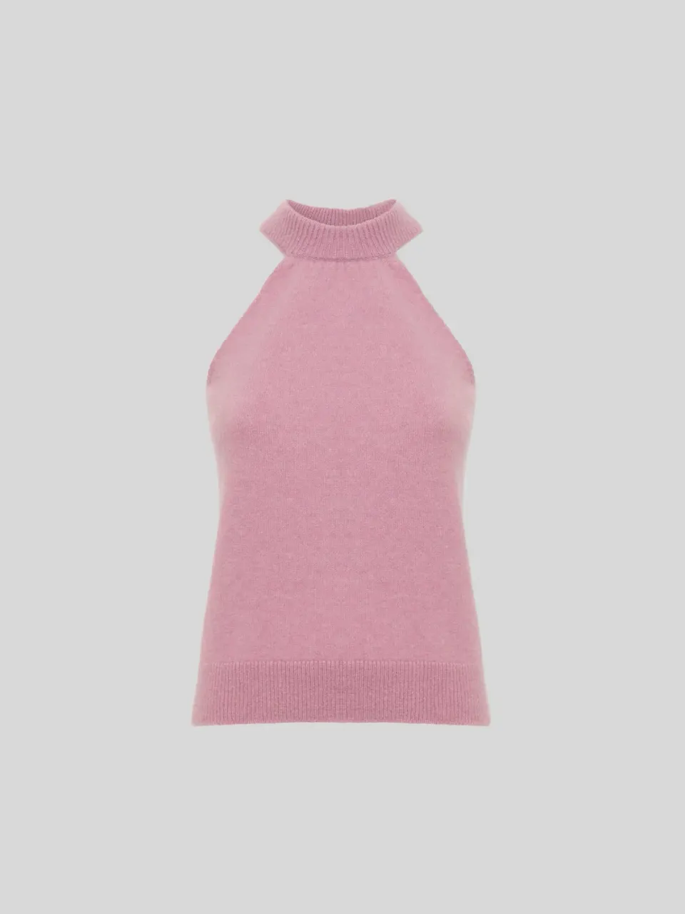 Laneus cashmere silke top rose ærmeløs 38-46