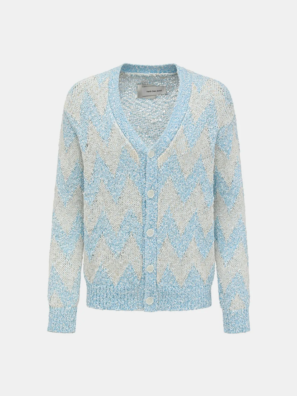 Feng Chen Wang Double Sided Knit cardigan lyseblå
